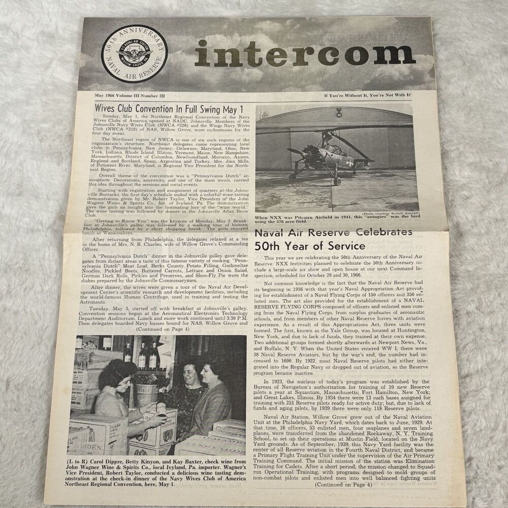 Vintage navy air reserve intercom magazine Linda Vaughn Model Photo Newsletter